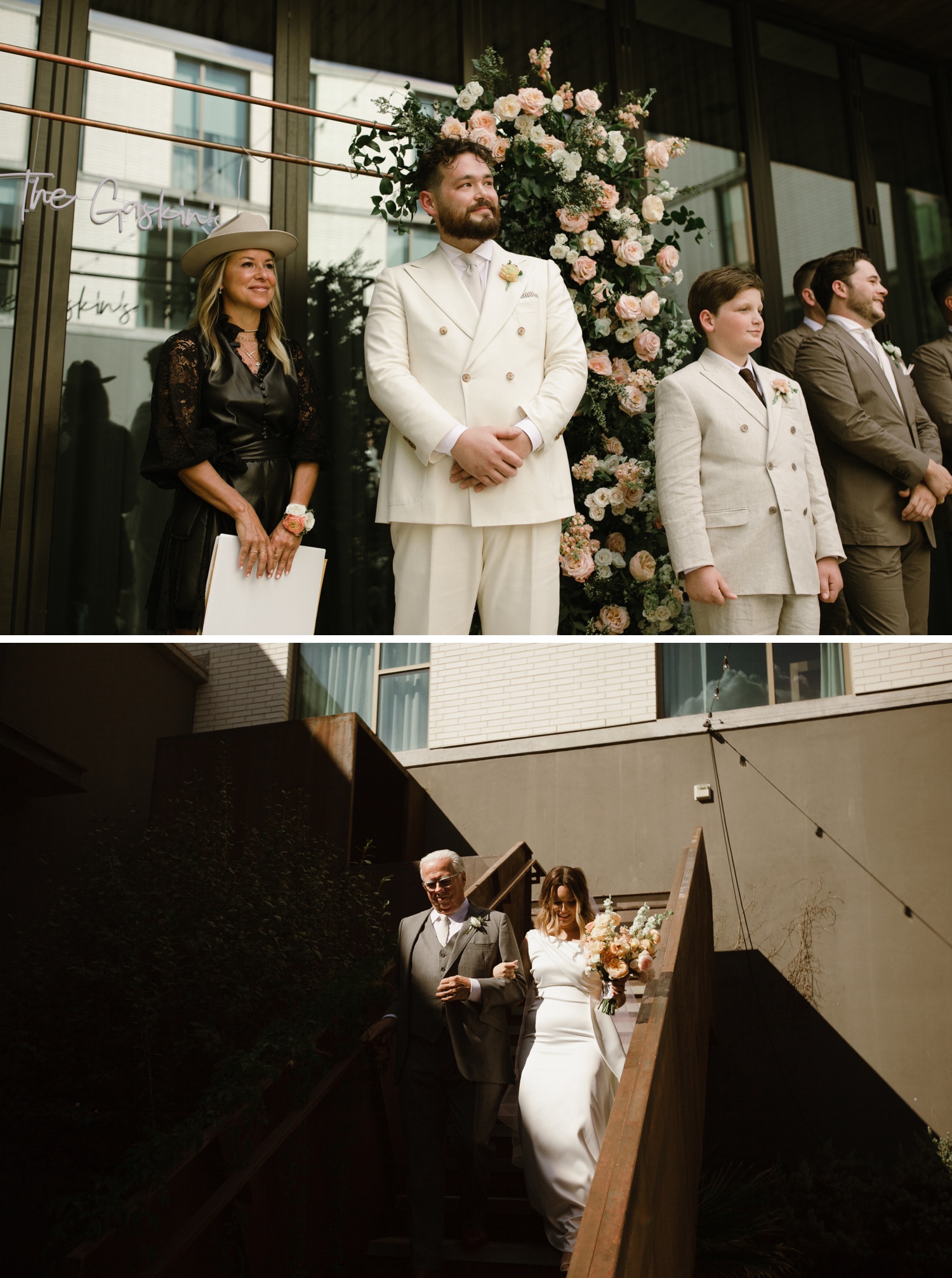 Outdoor wedding ceremony at South Congress Hotel