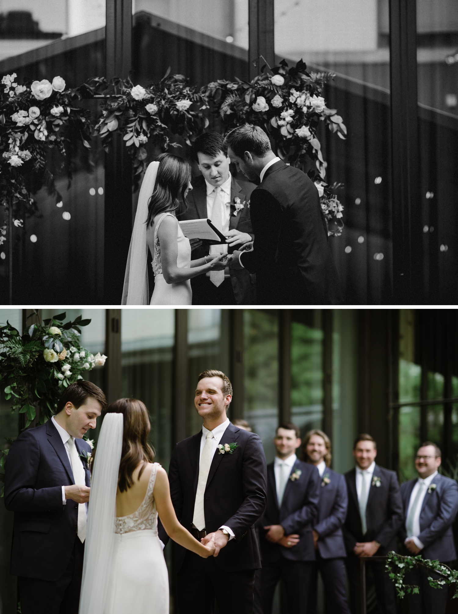 Outdoor wedding ceremony at South Congress Hotel