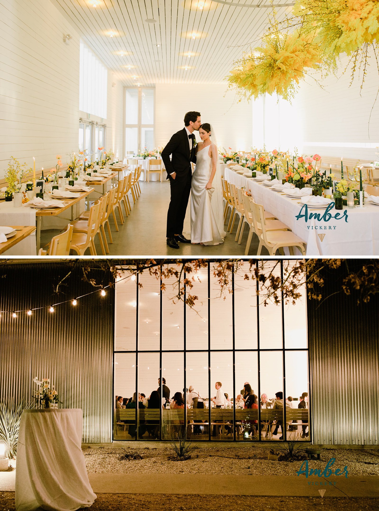 Colorful wedding reception at Prospect House
