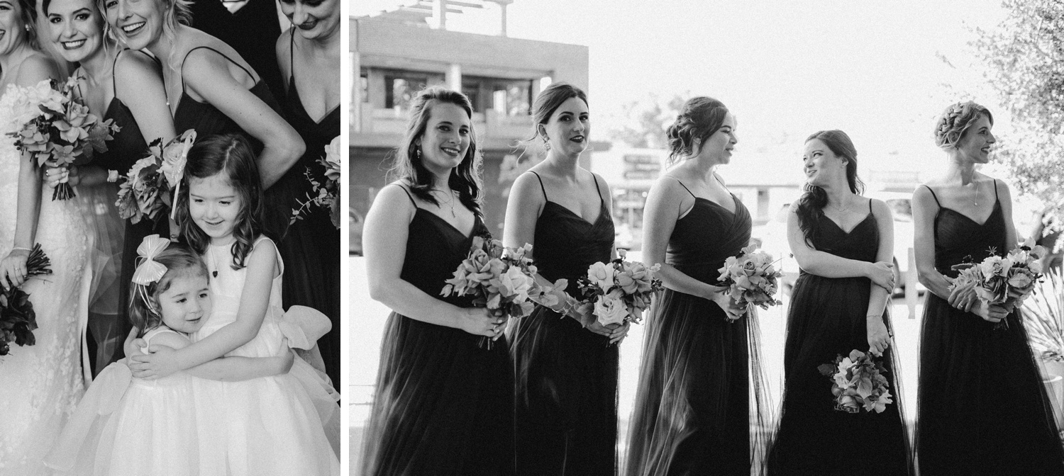 Bridal party portraits for a fall wedding in Austin