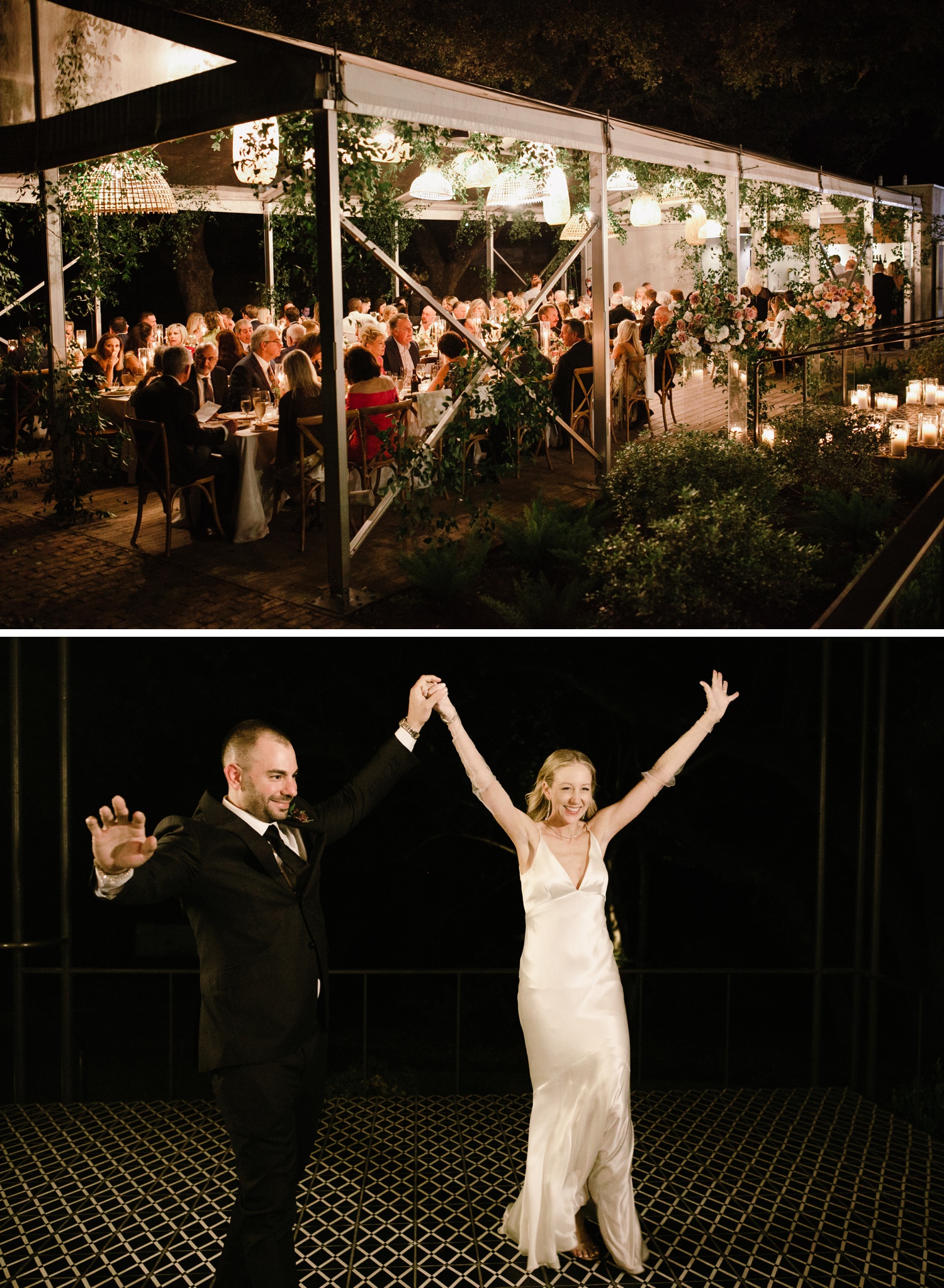 Indoor-outdoor wedding reception at Mattie's Austin
