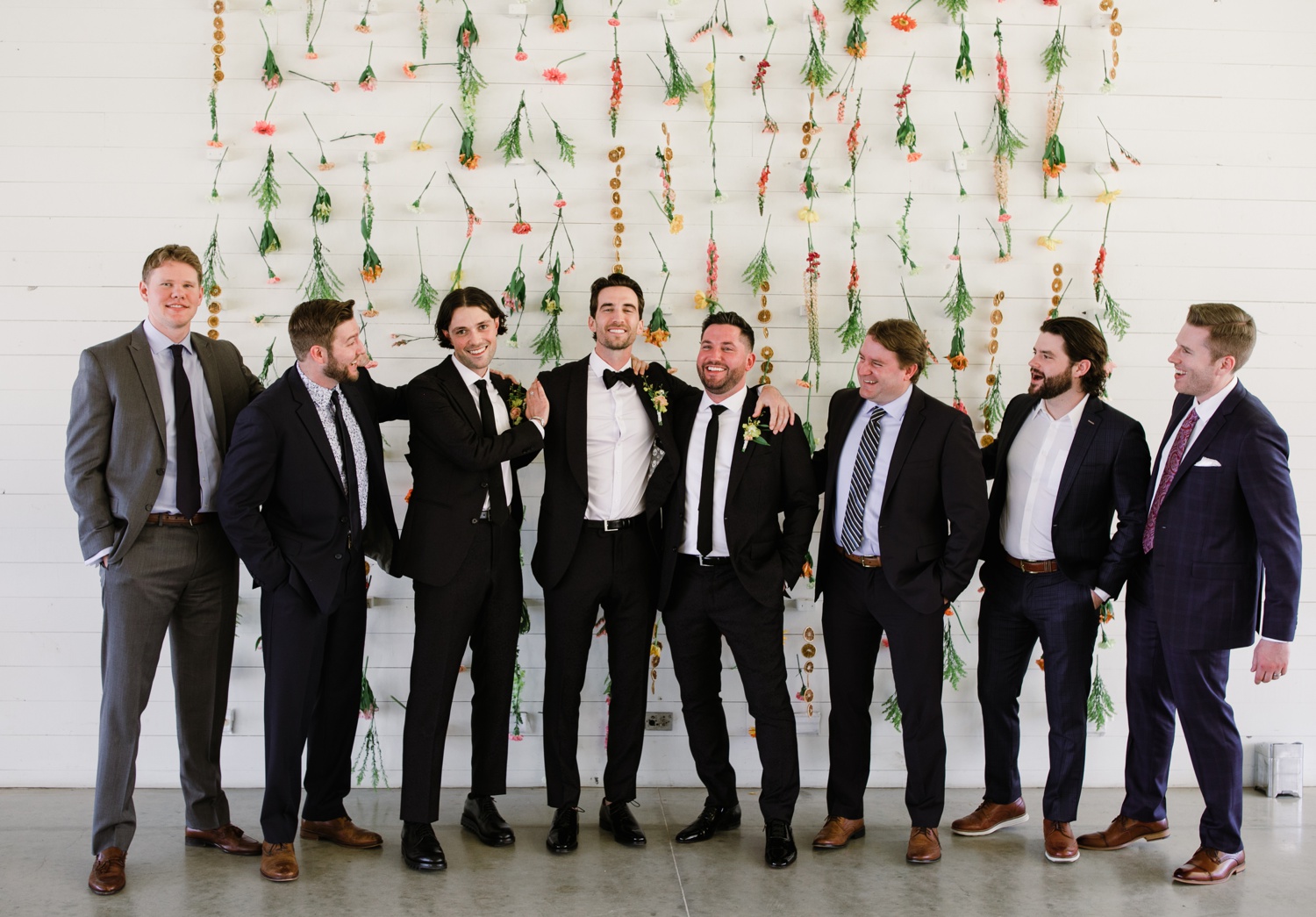 Bridal party portraits at Prospect House