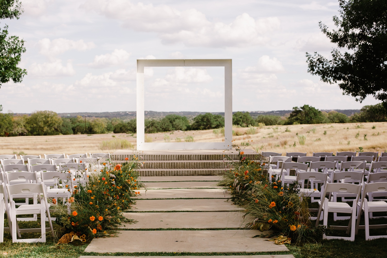 Outdoor wedding ceremony at Prospect House