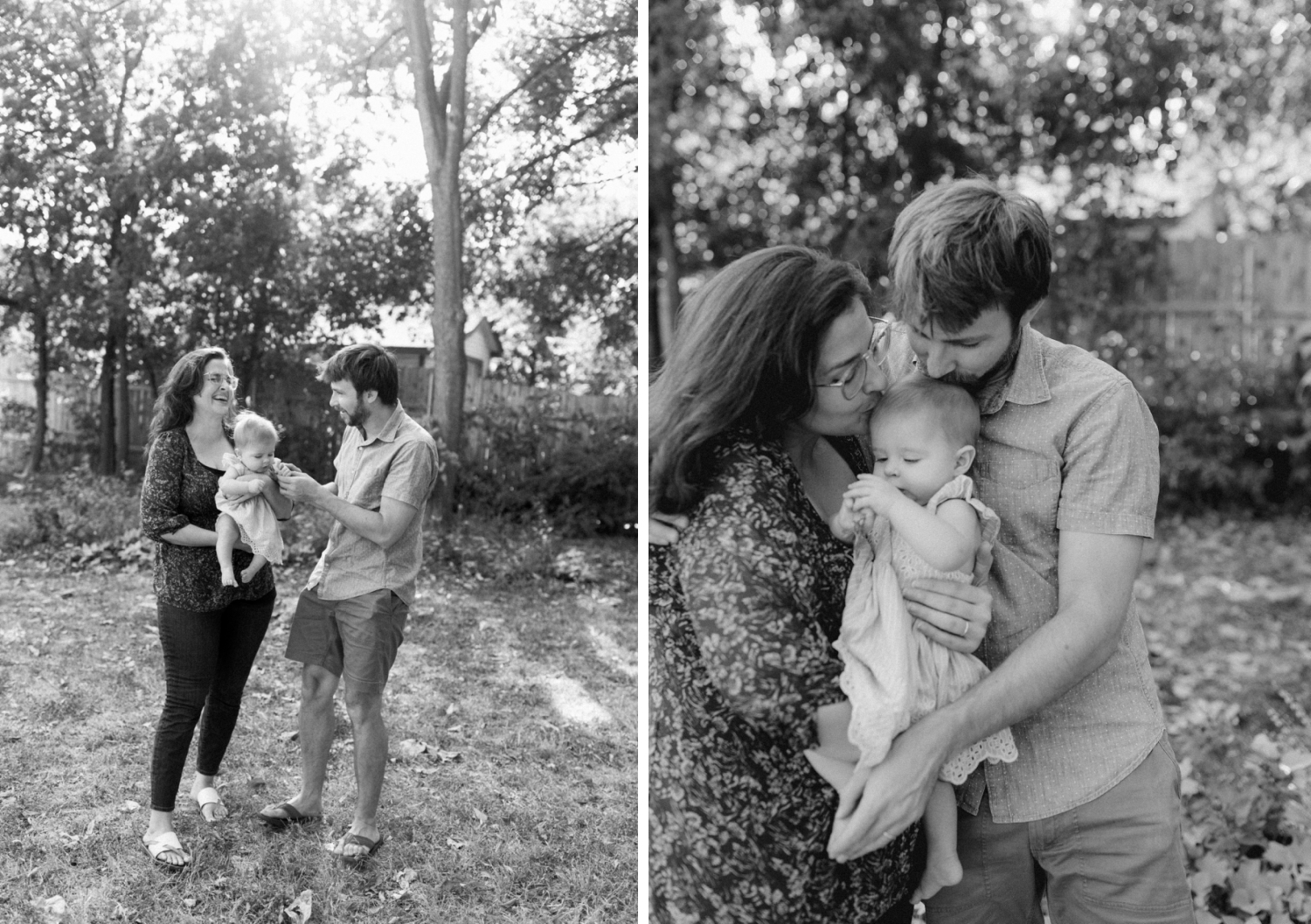 black and white family photography by Amber Vickery Photography