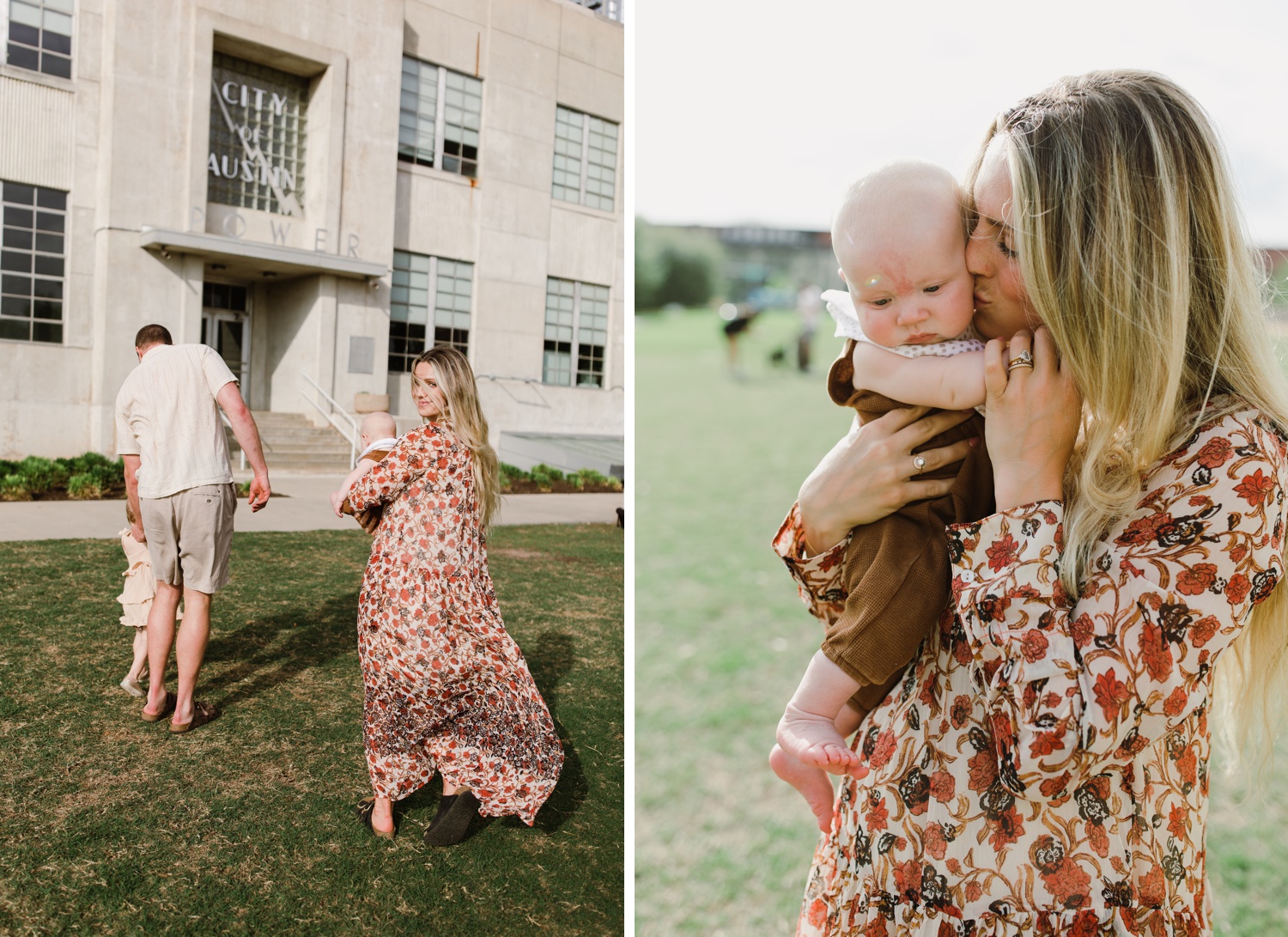Austin family photography at Seaholm Power Plant