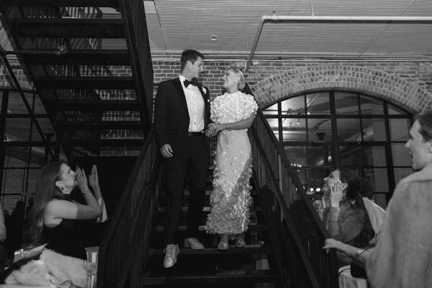 Indoor wedding reception at Station 3 in Houston