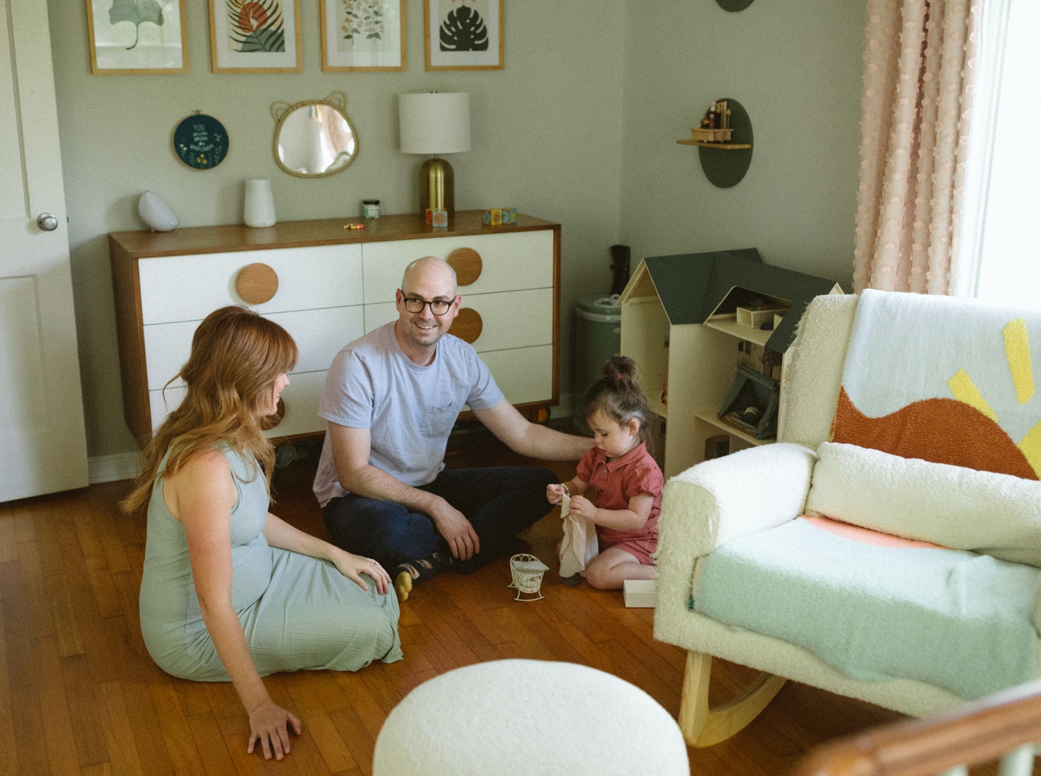 At-home family session in Austin