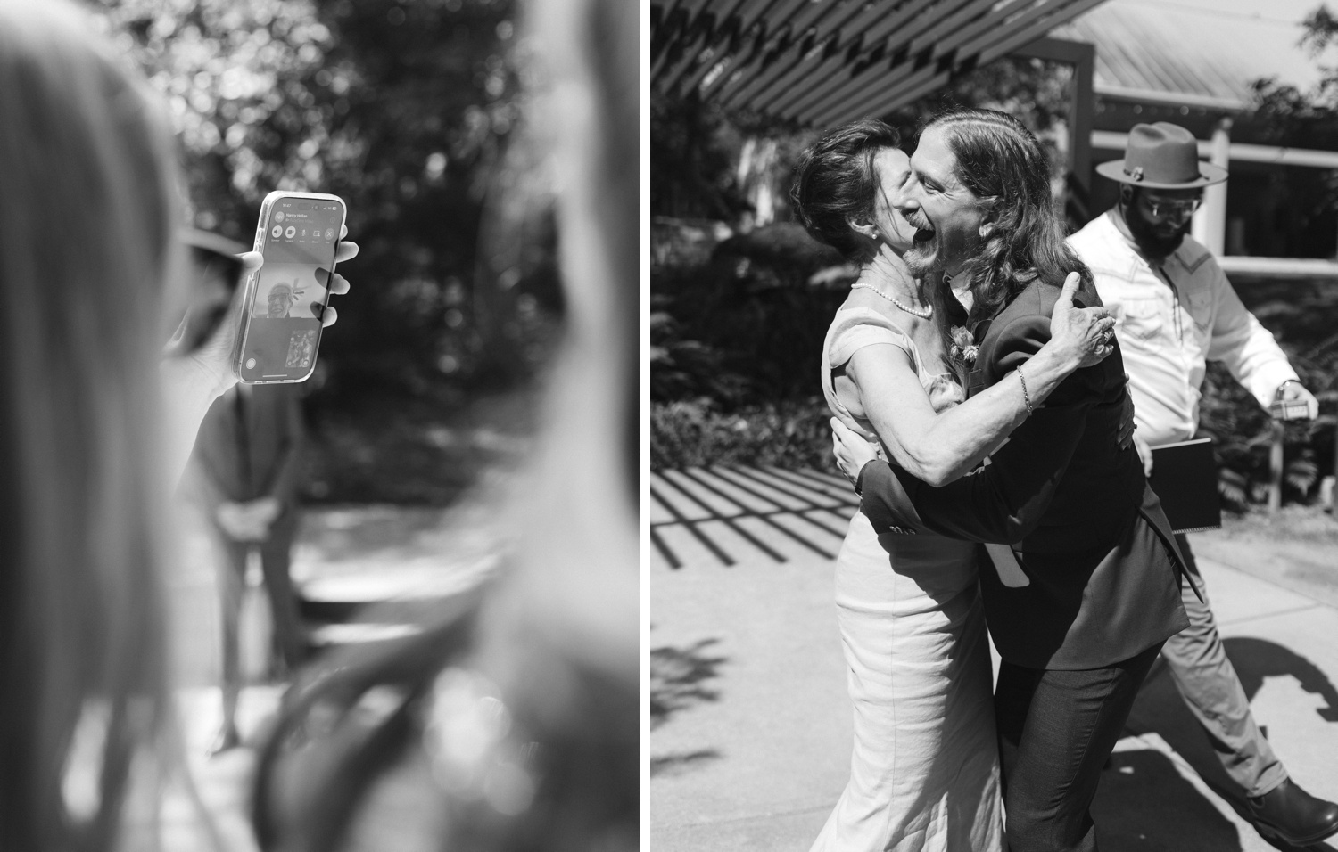 Intimate spring wedding at the UMLAUF Sculpture Garden in Austin, TX