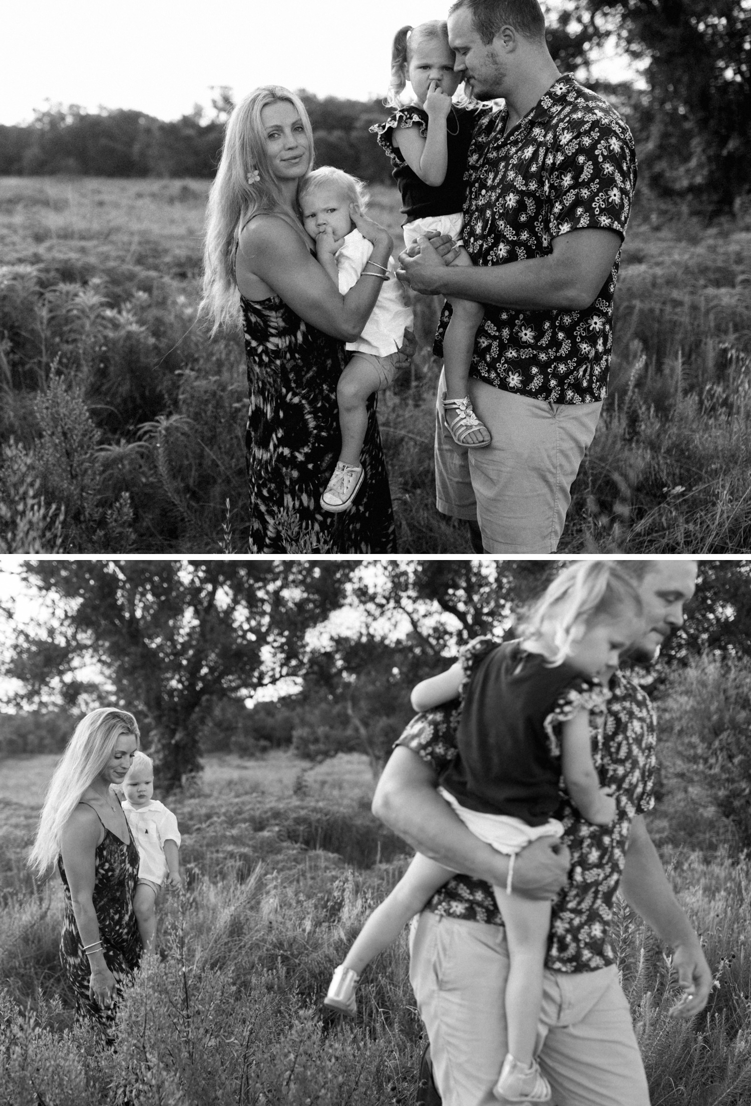 Family session at the Lady Bird Johnson Wildflower Center in Austin, TX