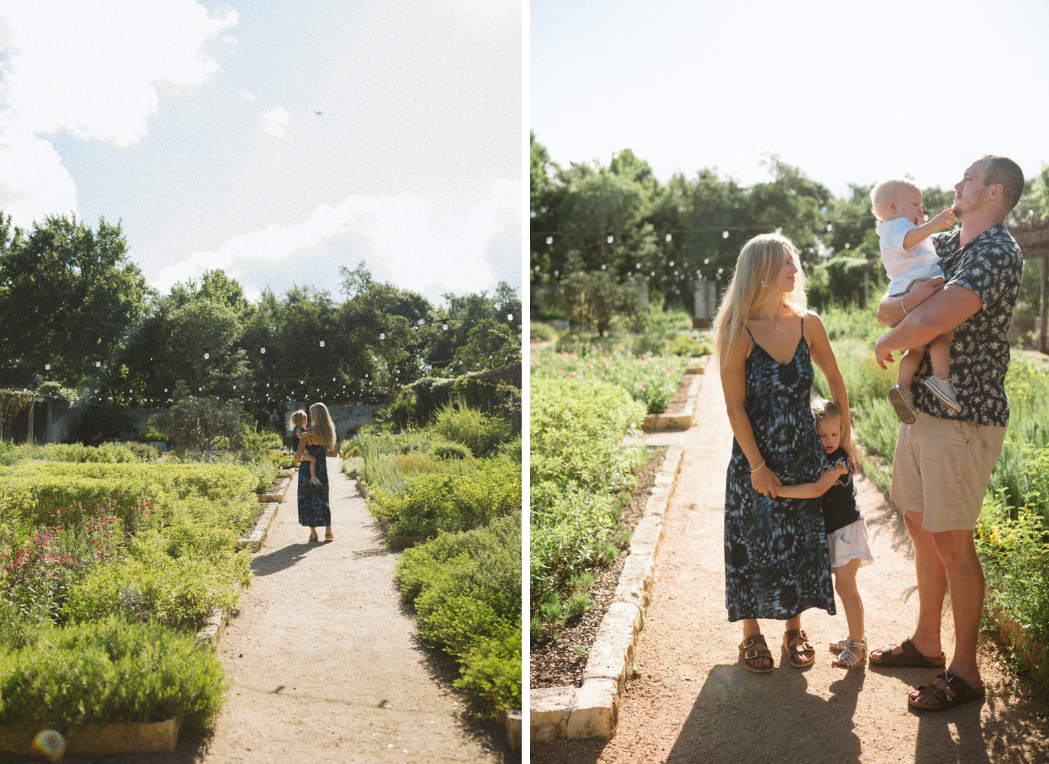 Family session at the Lady Bird Johnson Wildflower Center in Austin, TX