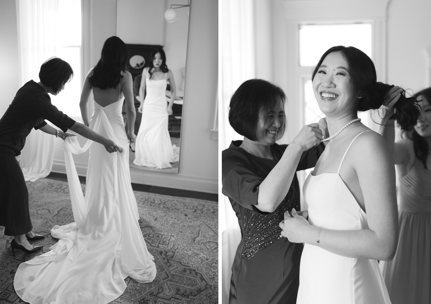 Bride getting ready for her wedding at The Grand Lady