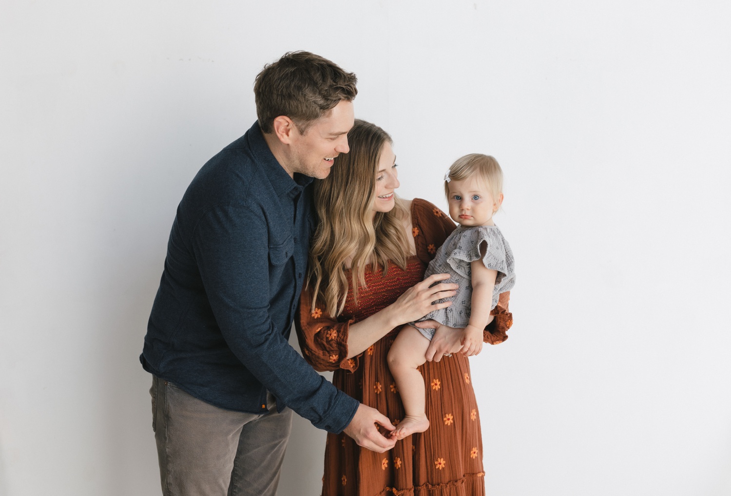 Natural light studio family session in Austin