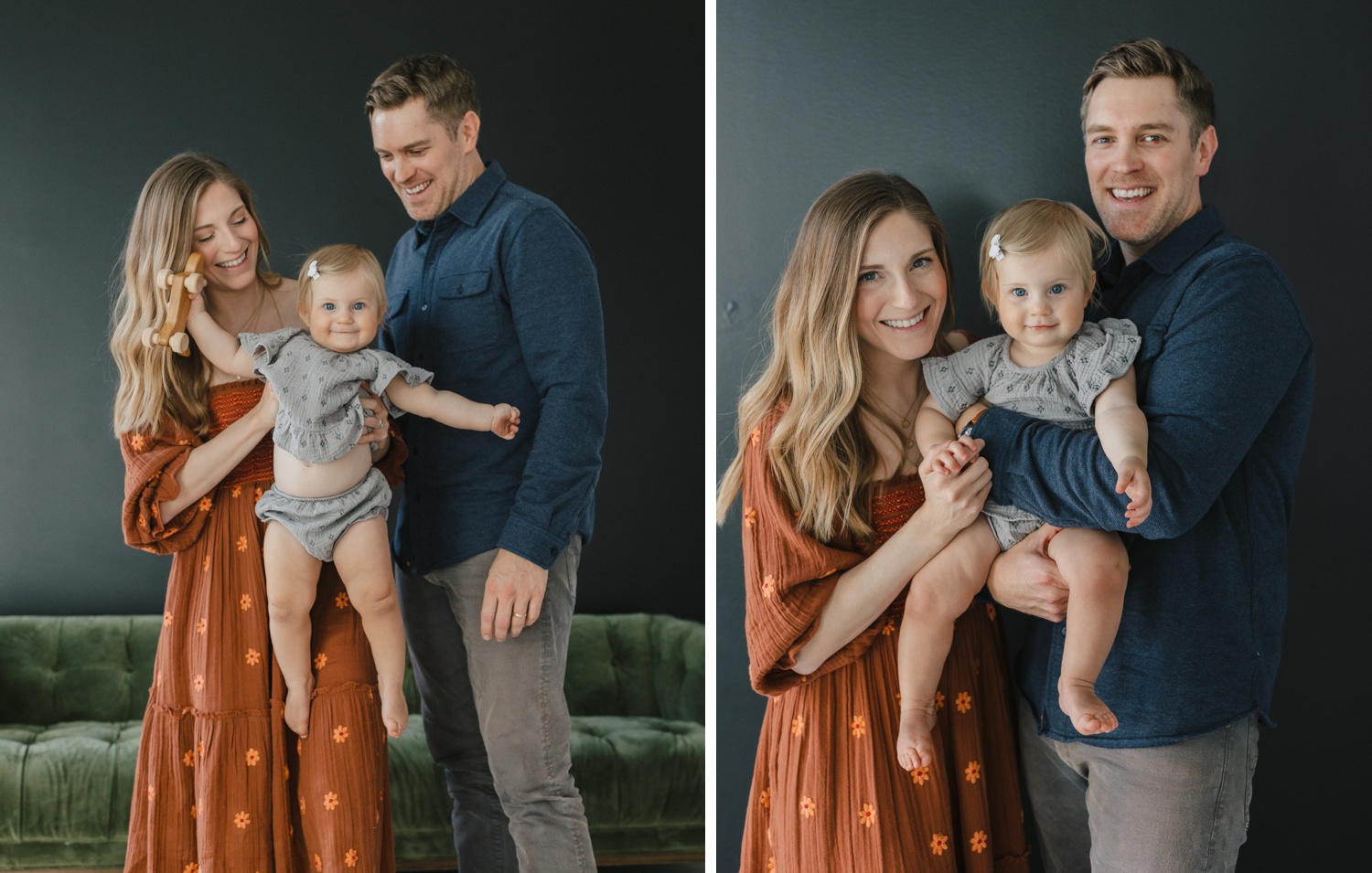 Natural light studio family session in Austin