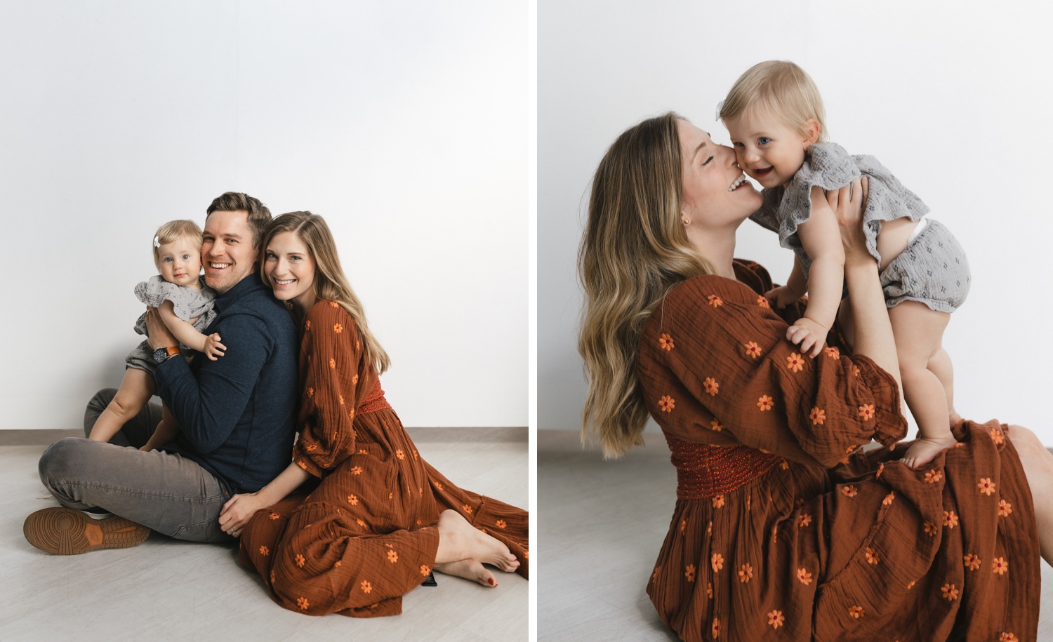 Natural light studio family session in Austin