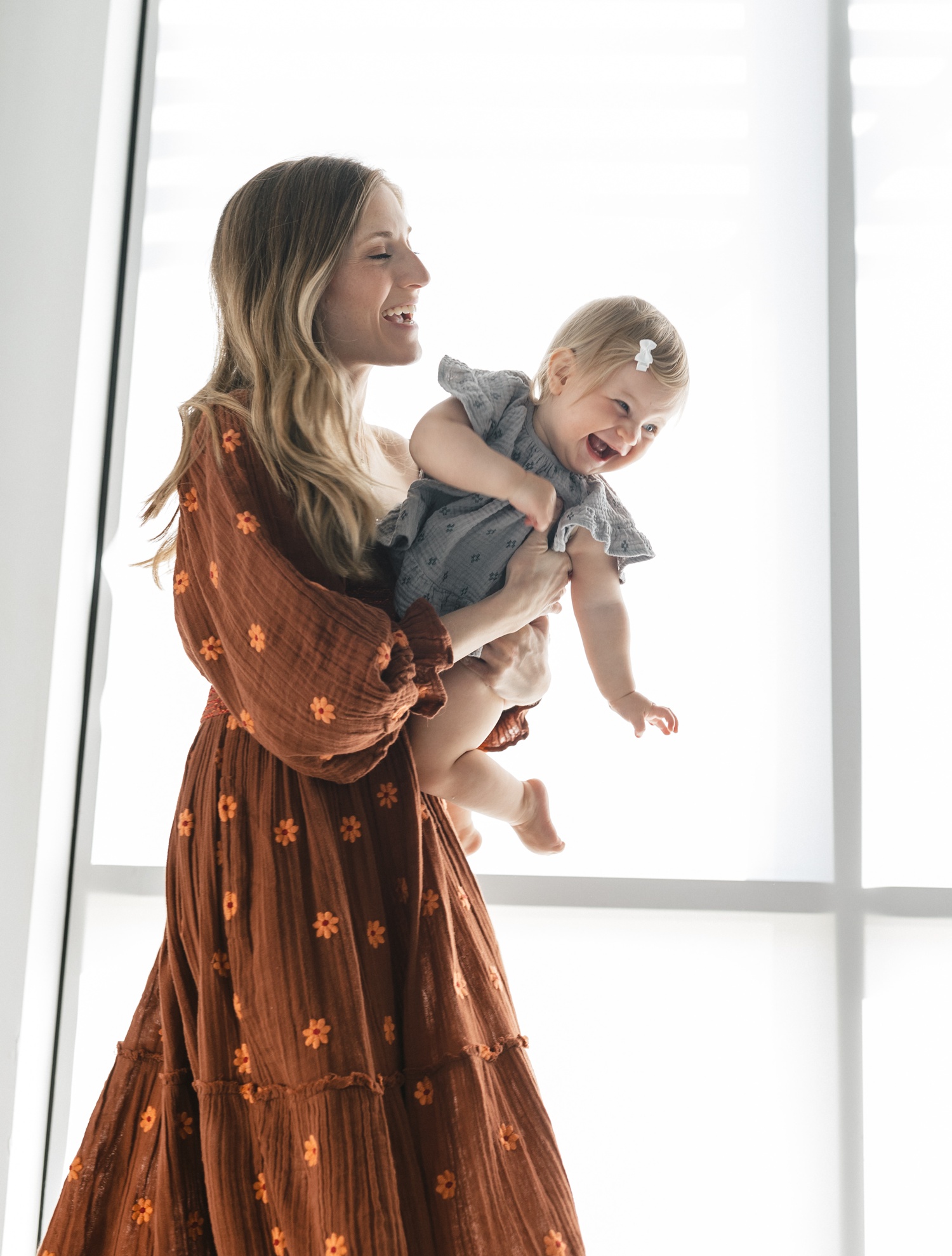 Natural light studio family session in Austin