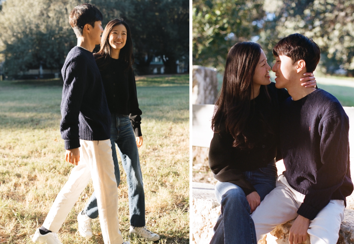 A casual documentary-style engagement session at Lady Bird Lake 