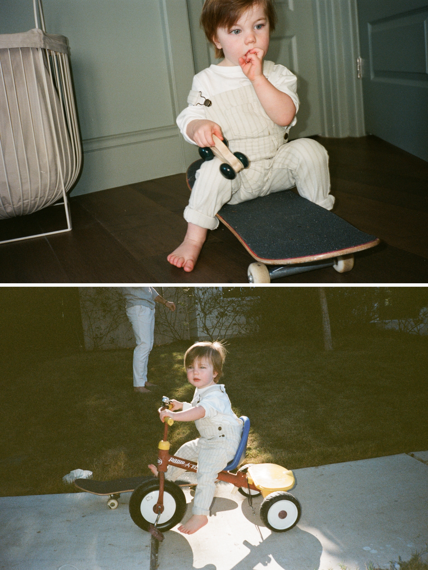 toddler playing with toys during an at-home session