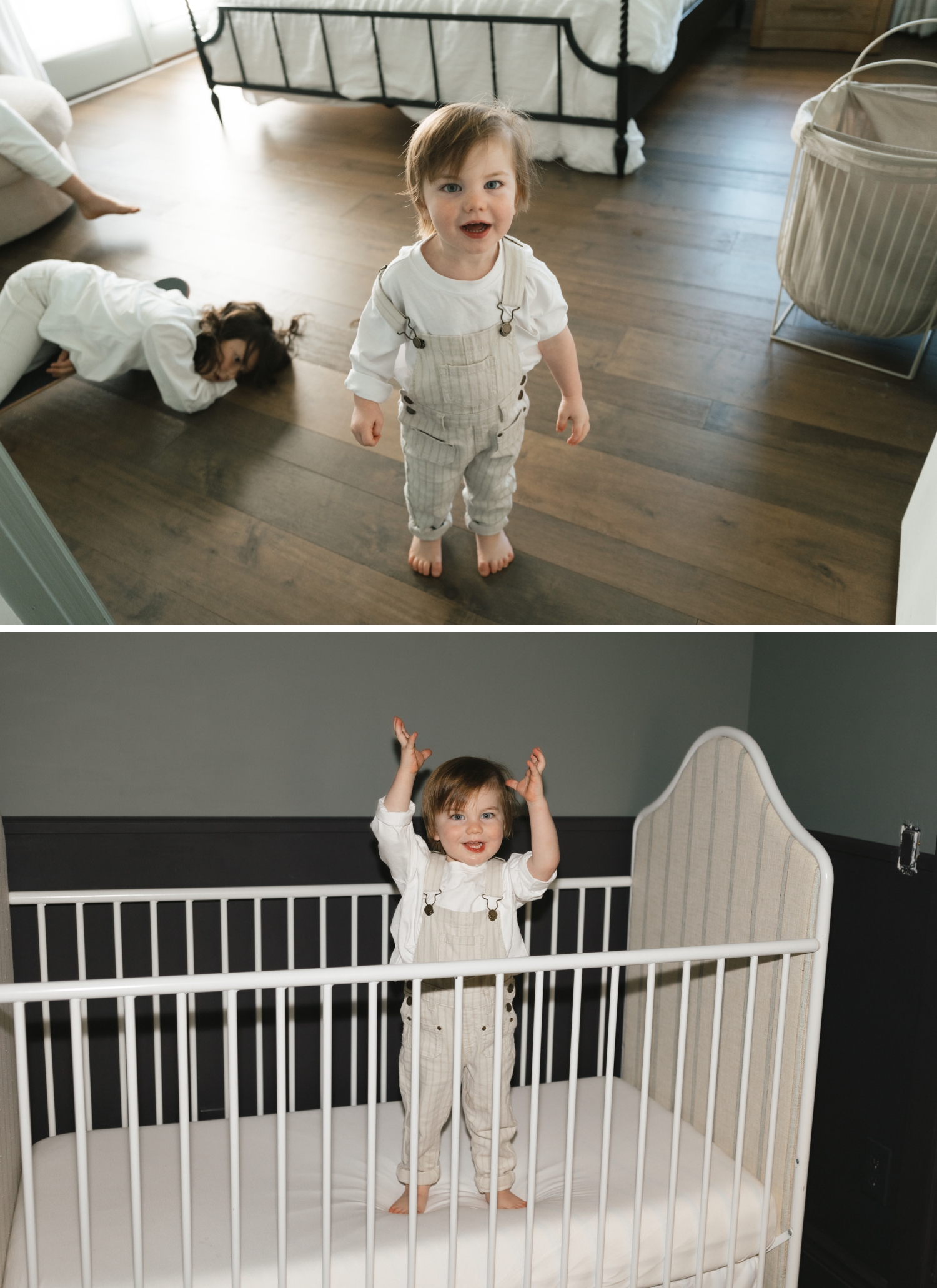 toddler playing in his room during at-home session