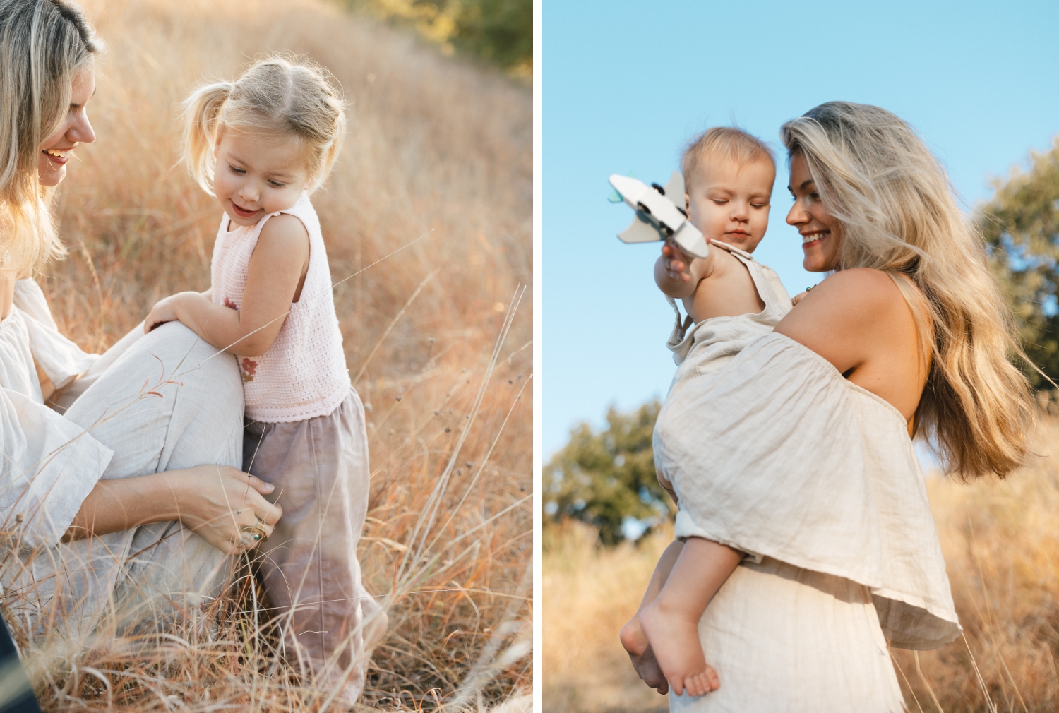 Portraits of a mother with her children at the Southwest Greenway in Austin, Texas