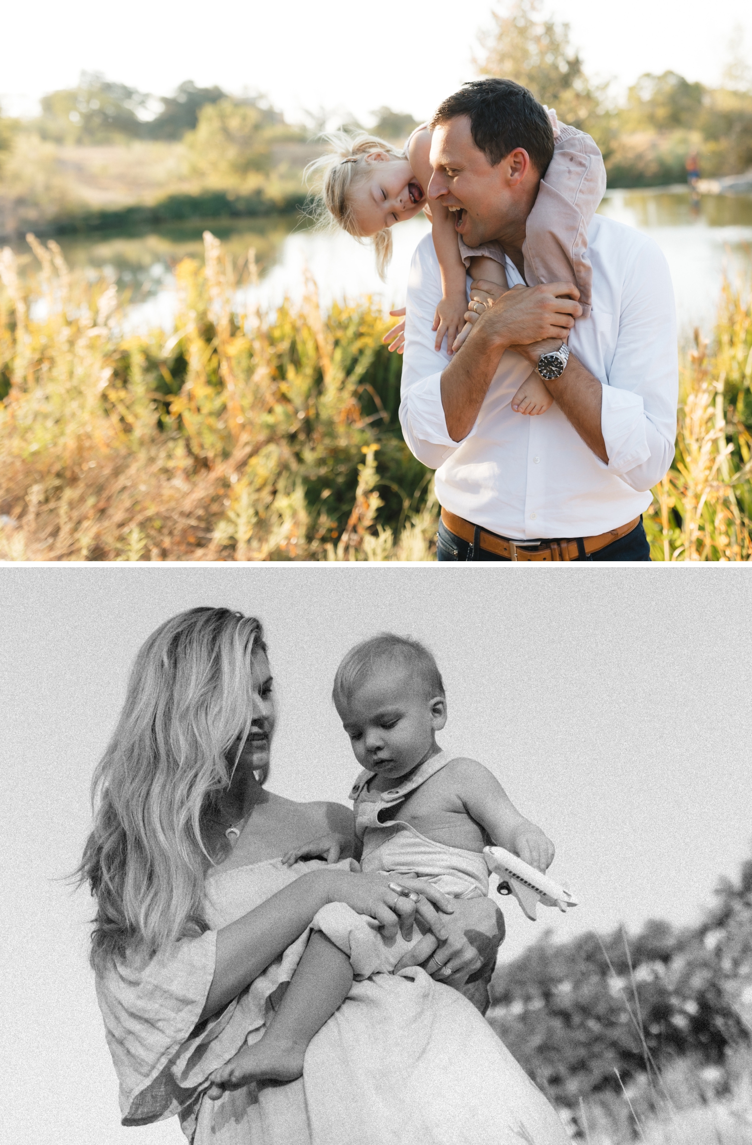 Family portraits at the Southwest Greenway in Austin, Texas