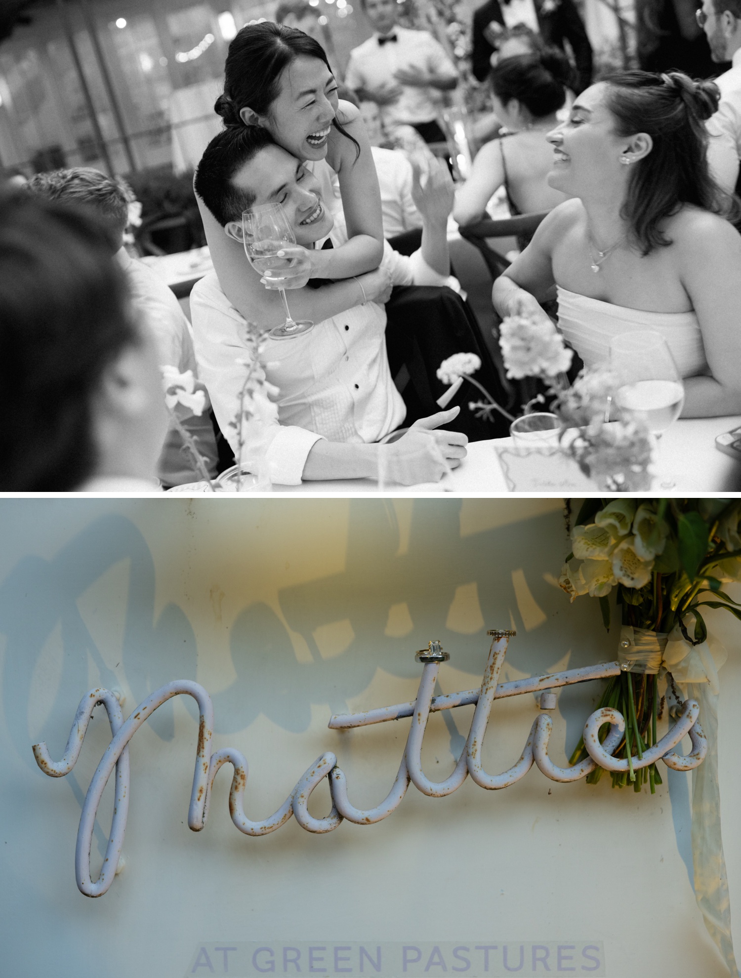 Close-up of the entrance sign at Mattie's Green Pastures