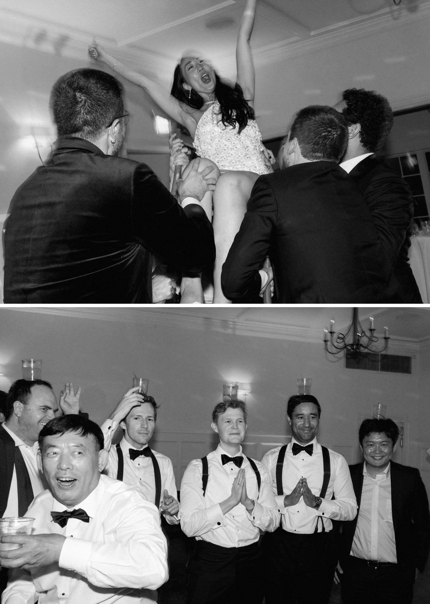 Bride dancing the hora at her wedding reception