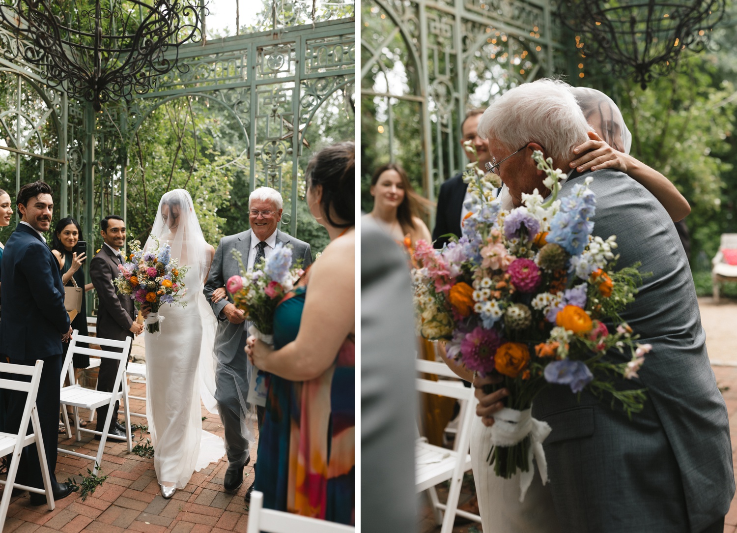 Outdoor wedding ceremony at The Inn at Jennifer's Gardens