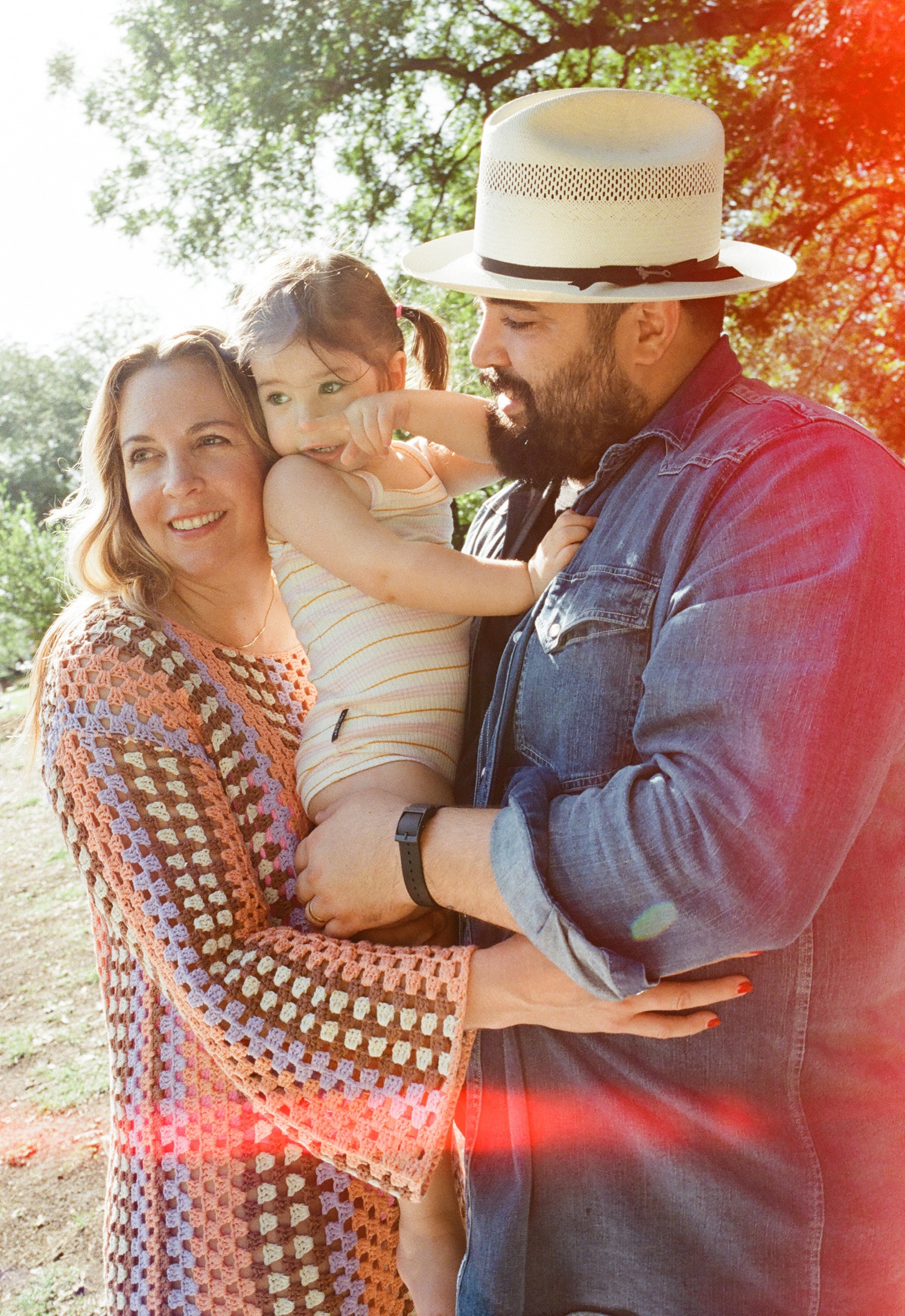 Family session on psychedelic film in Austin, TX