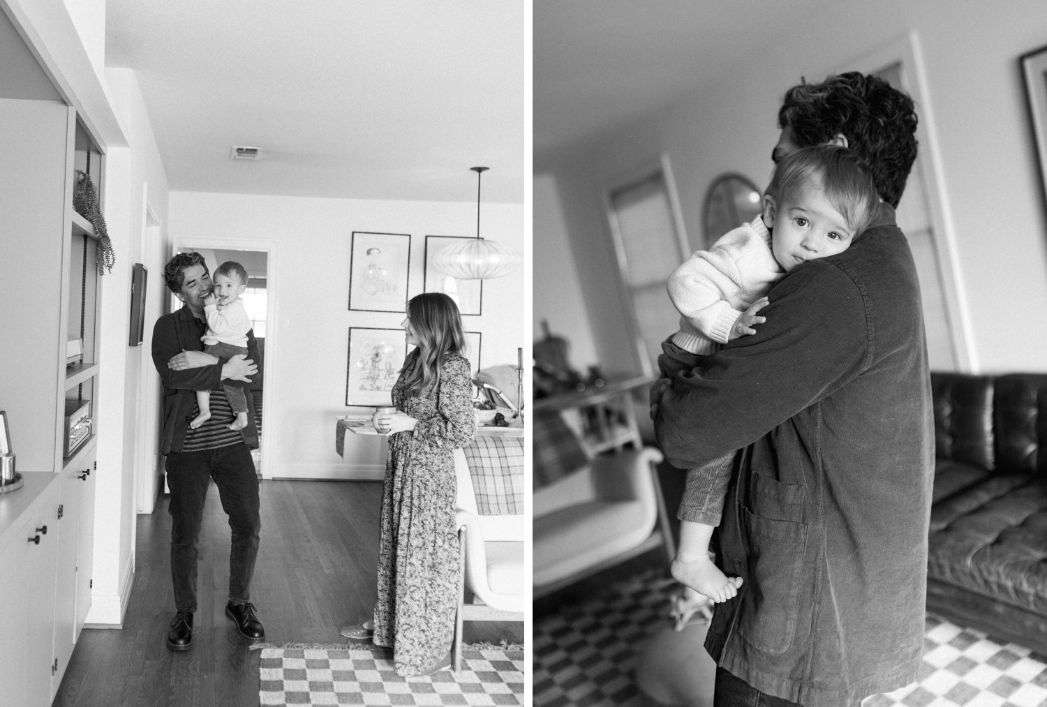 Black and white family portraits