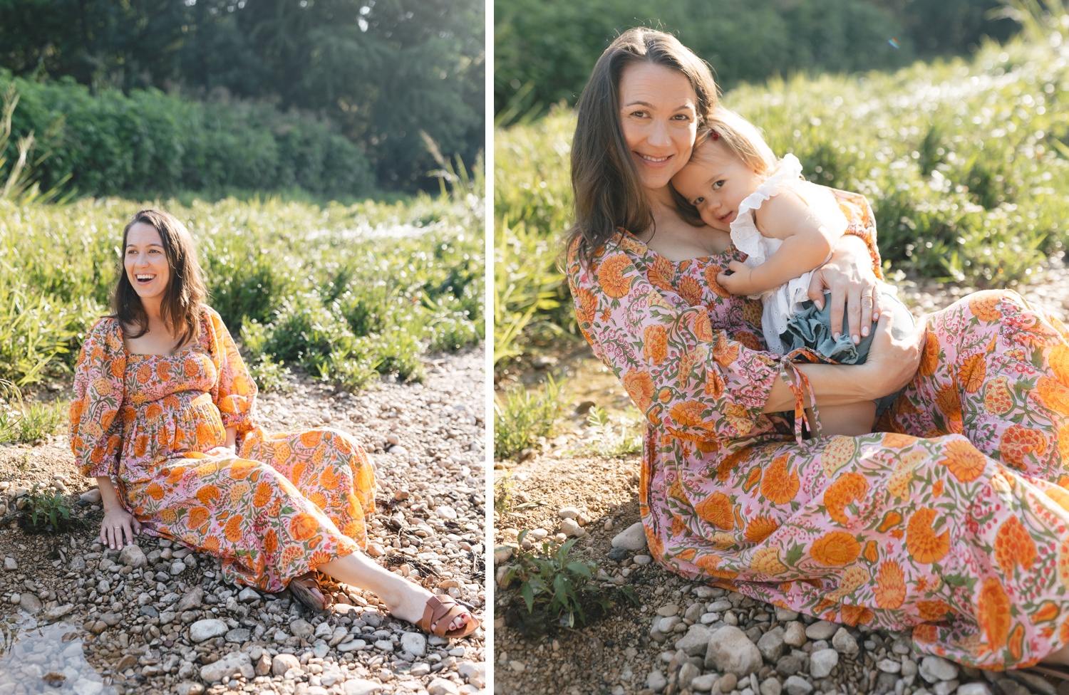 Mommy-and-me portrait session at McKinney Falls State Park