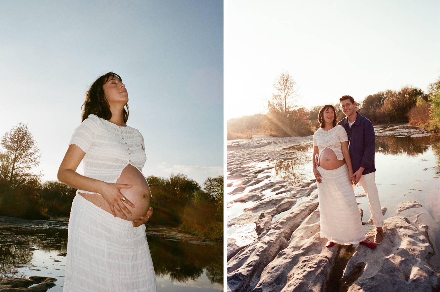 Austin film maternity session by Amber Vickery Photography