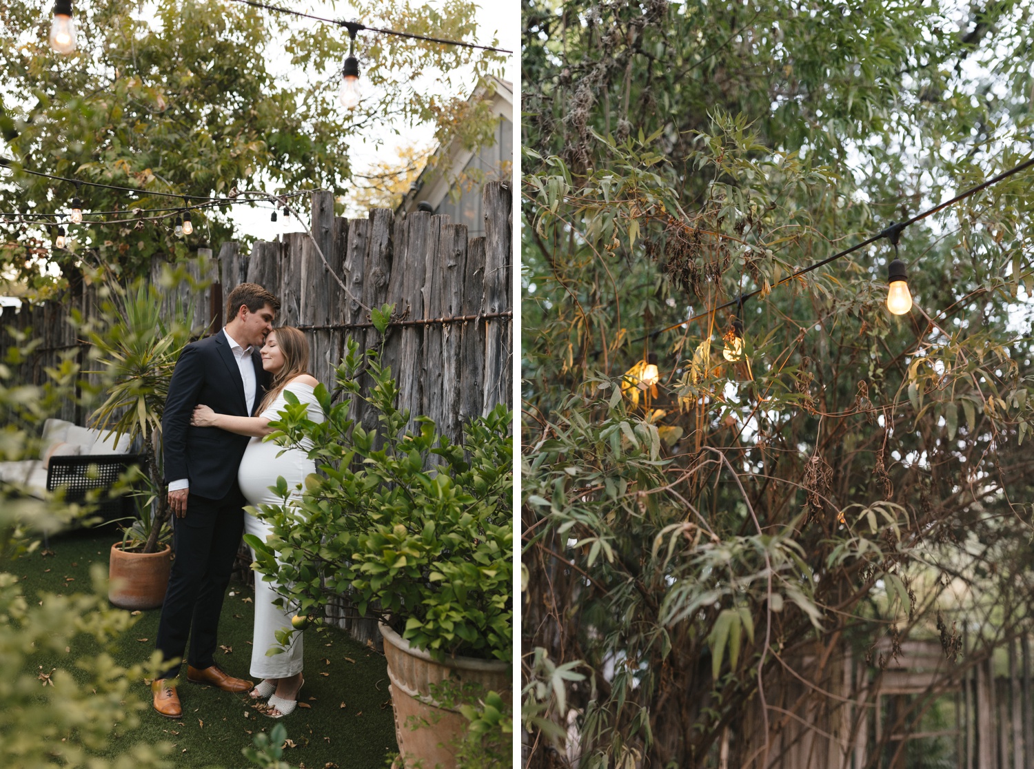 Bride and groom at the Lenoir Wine Garden