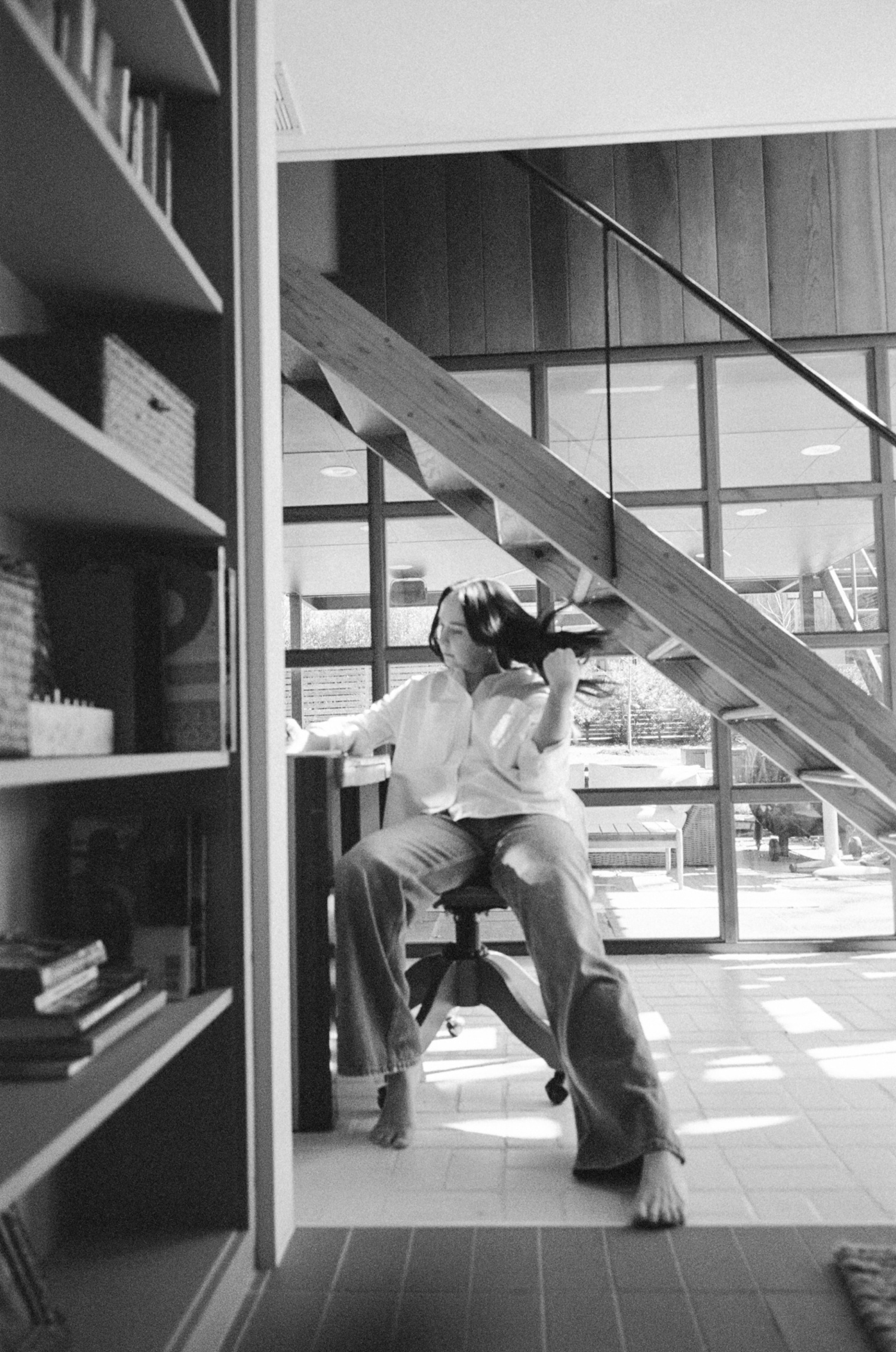 Black and white lifestyle photography, House for Dreamers, Austin, TX