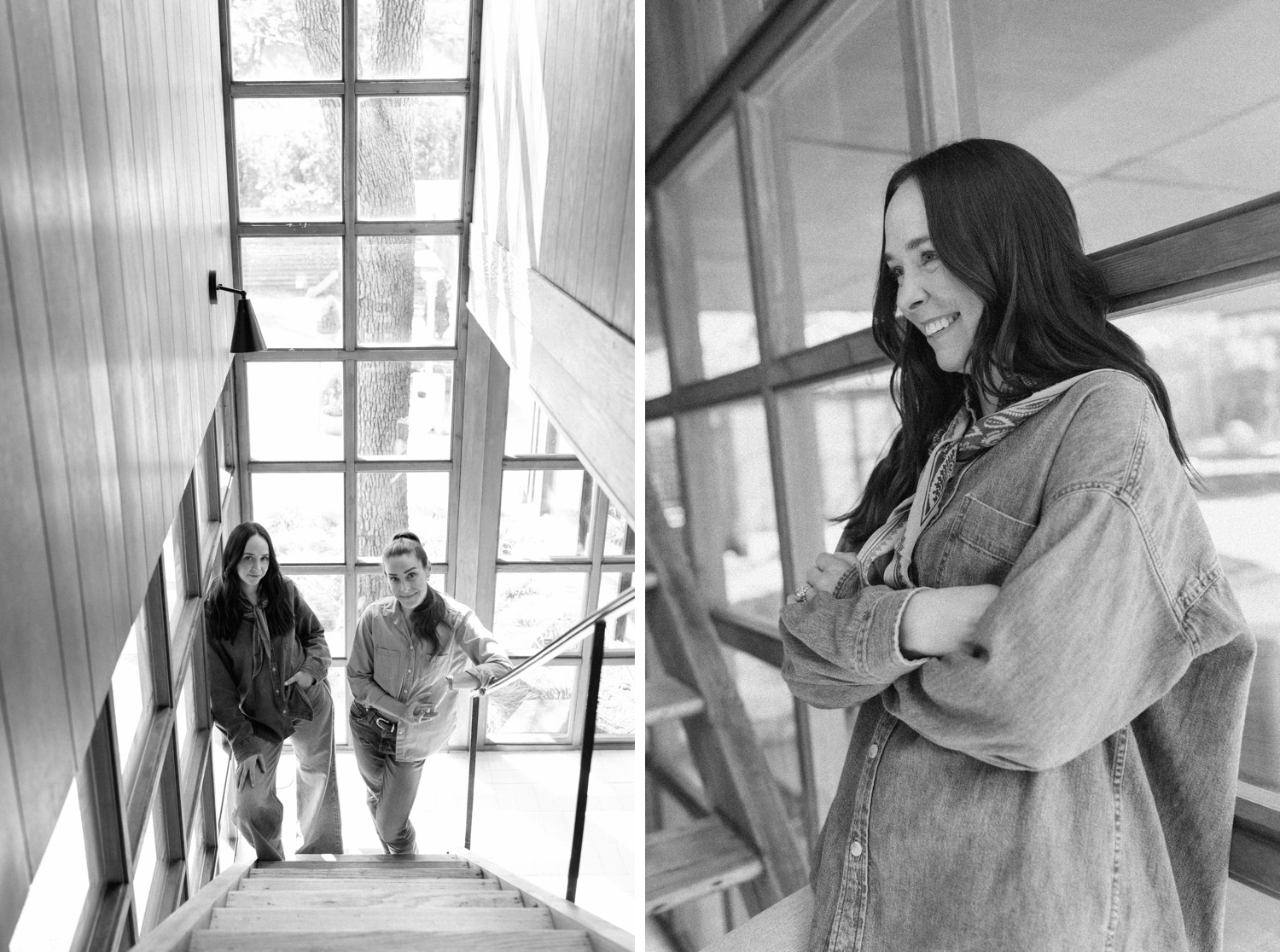 Black and white portraits at House for Dreamers, Austin, TX