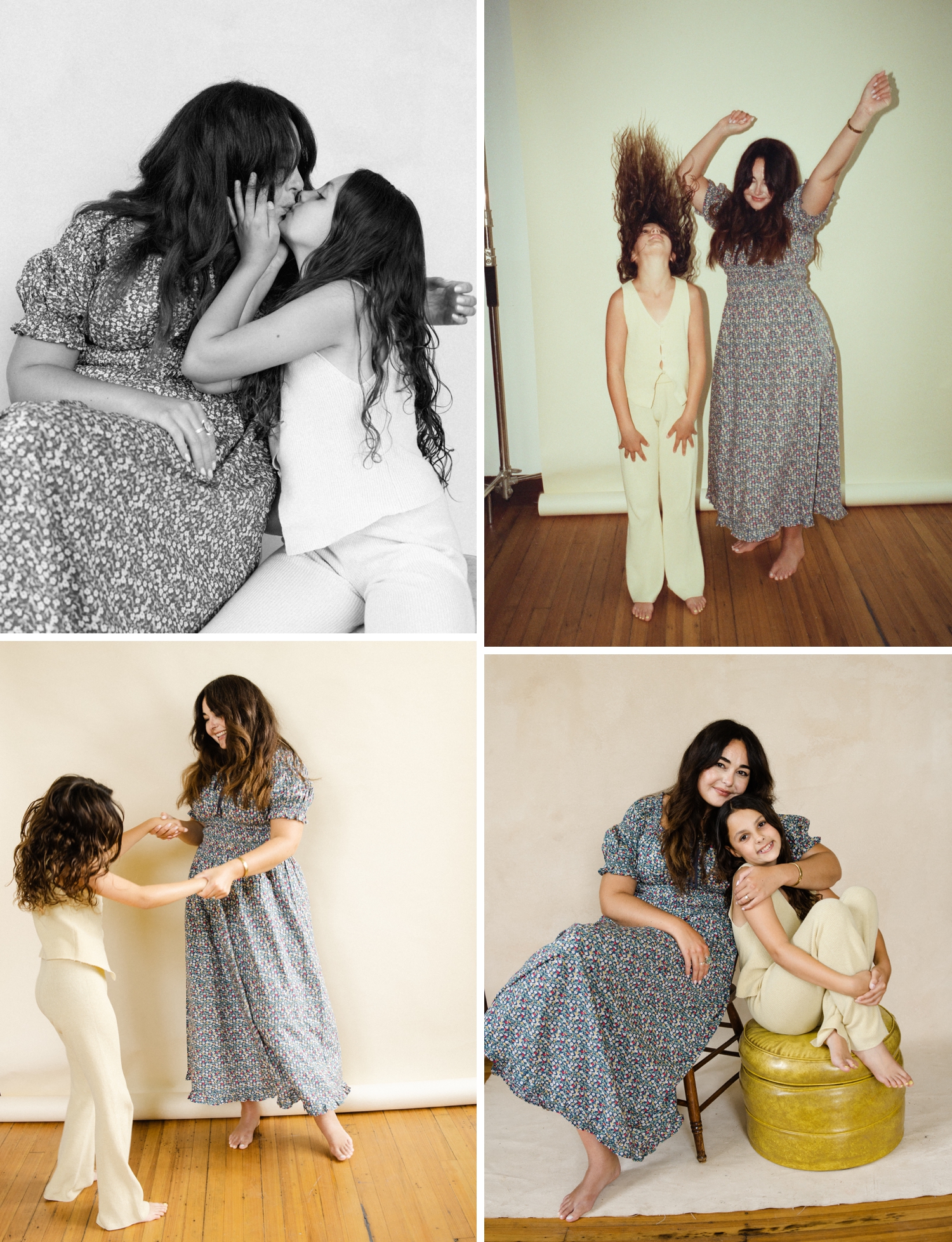 Studio mother daughter family session in Austin, Texas