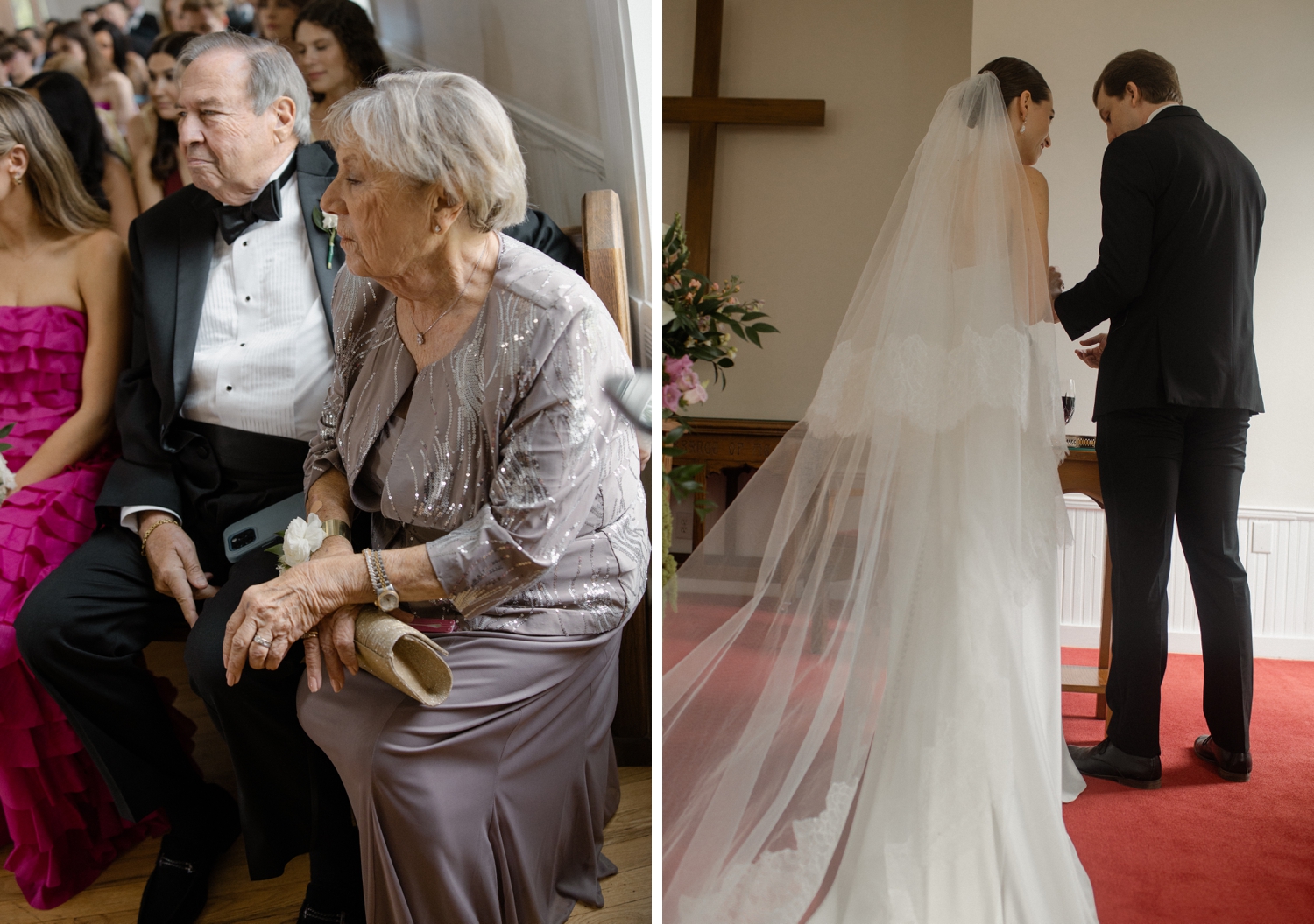 A wedding ceremony at Hyde Park Presbyterian Church in Austin