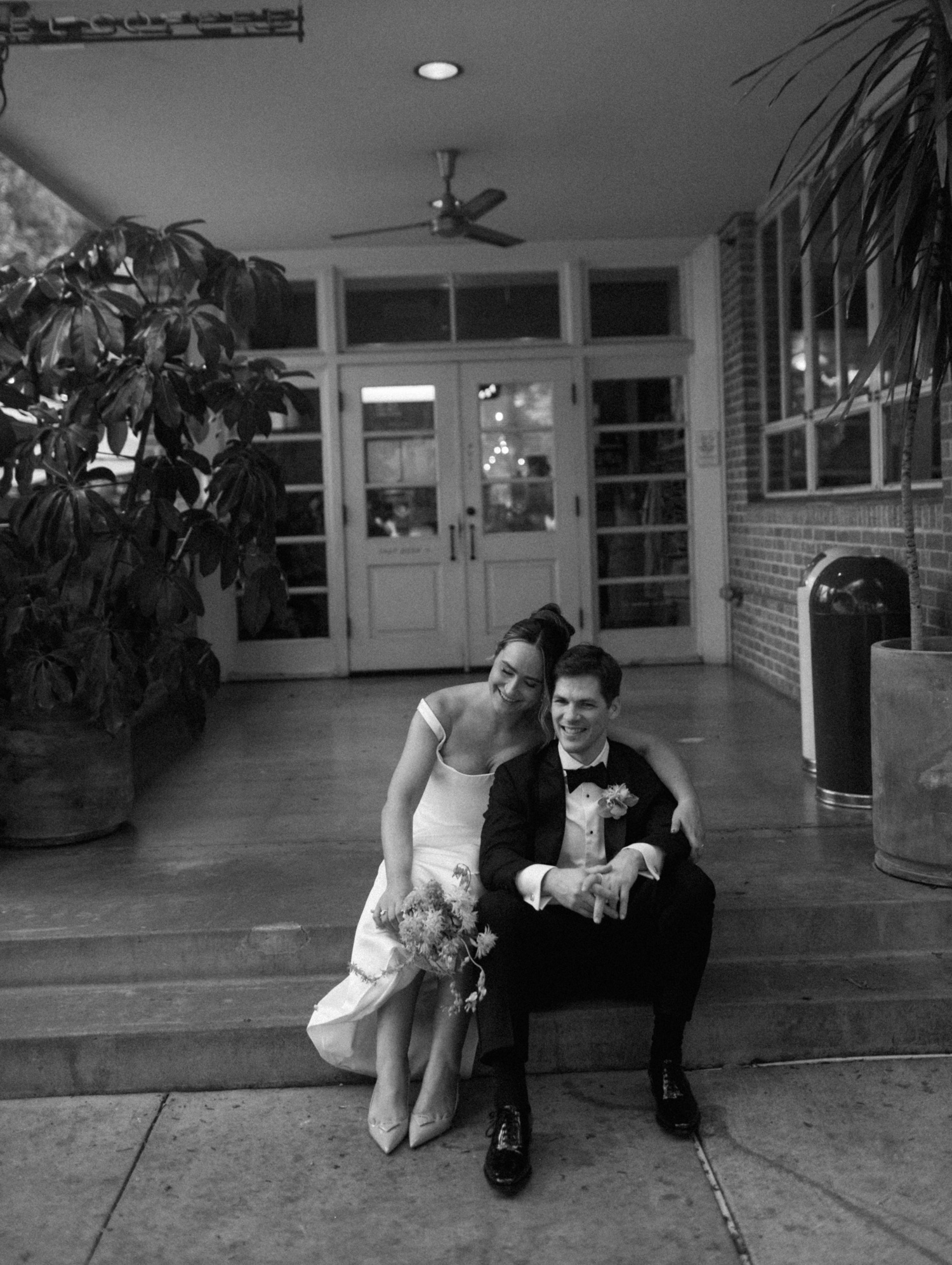Black and white bridal portrait by Amber Vickery Photography