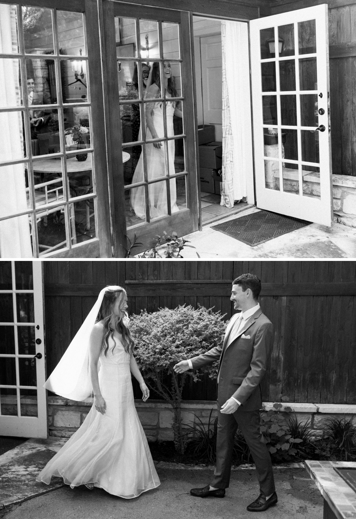 Private first look Austin, TX wedding