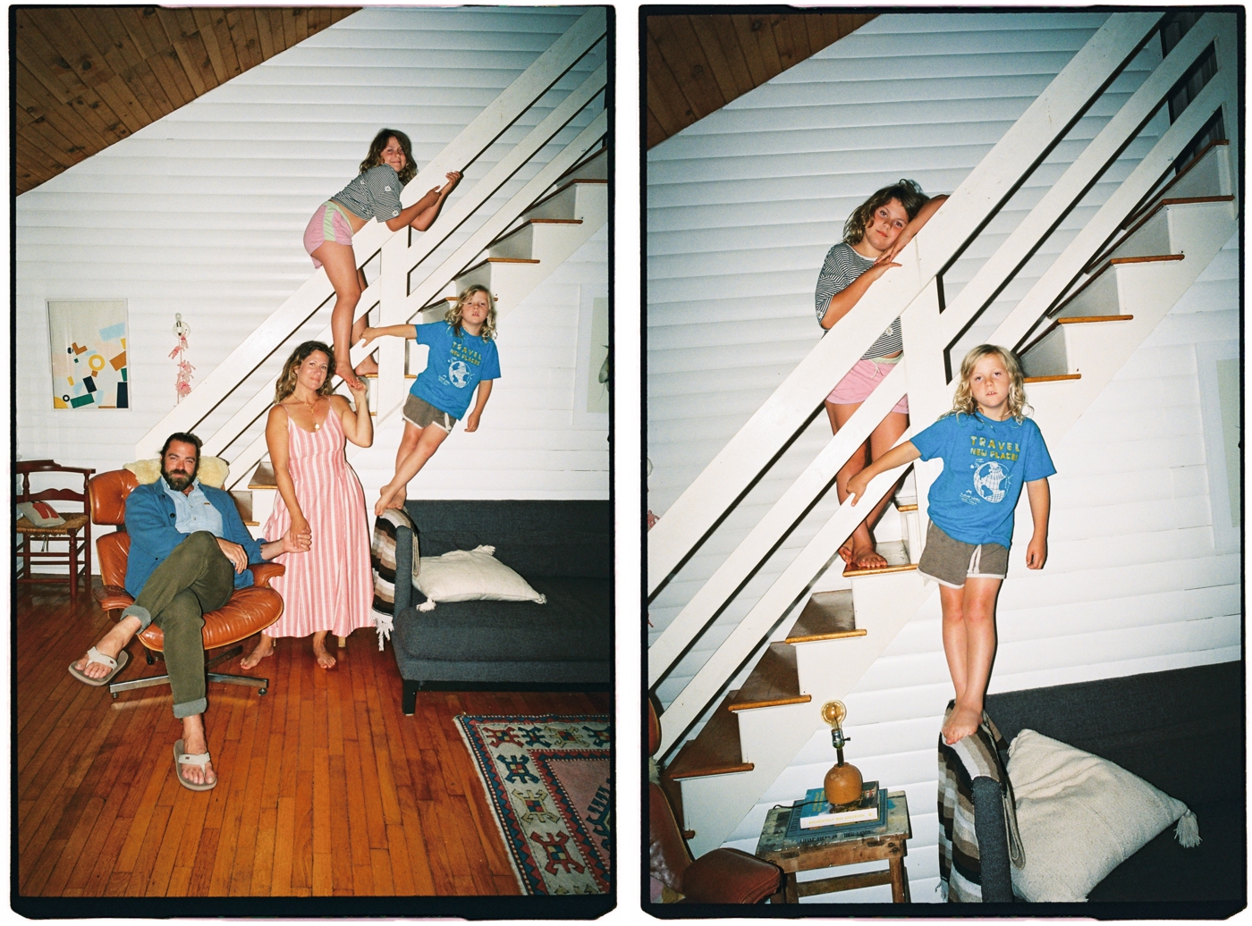 In-home lifestyle family session in Maine