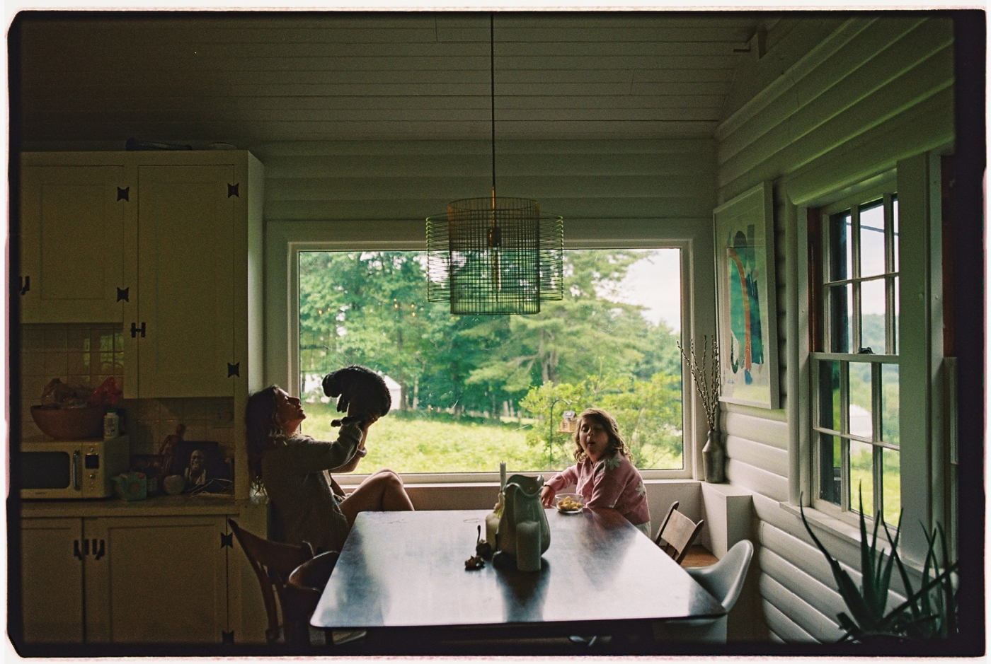 In-home lifestyle family session in Maine